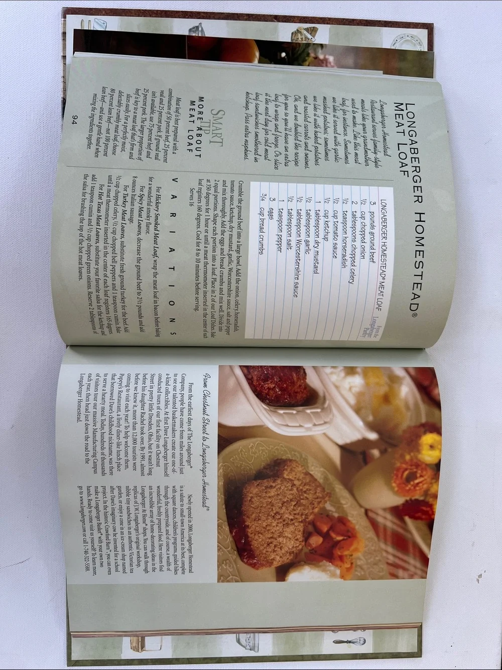 Longaberger Fresh From The Pantry Cookbook recipes for everyday country cottage